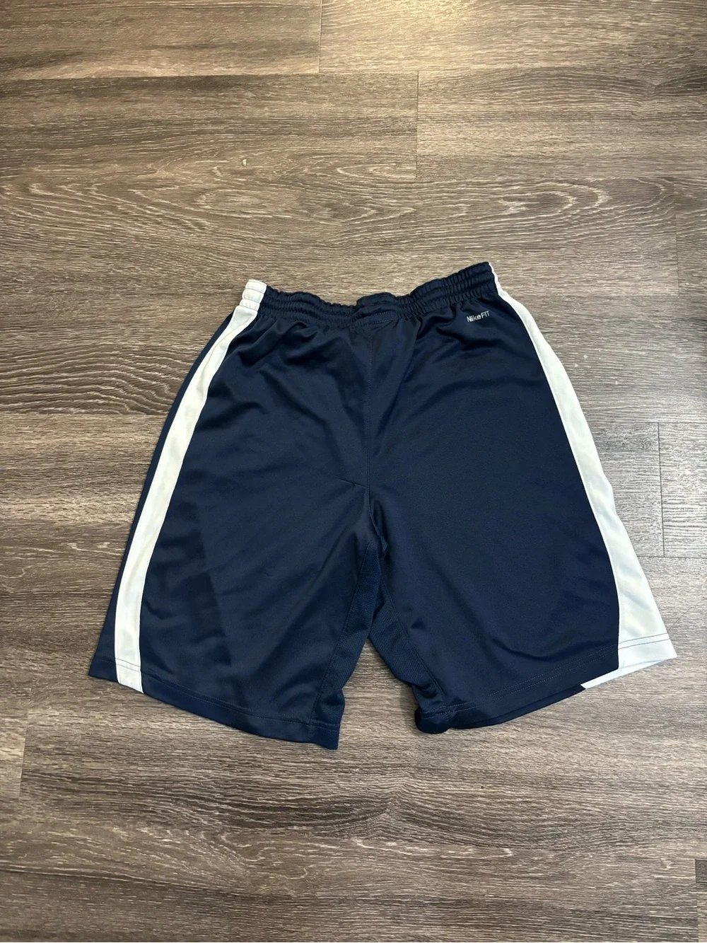 Nike Boys Navy Blue Shorts with White Side Panels
